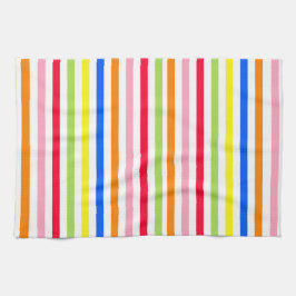 Paño De Cocina Bandas de caramelo multicolor