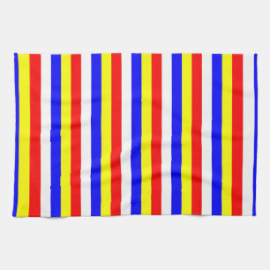 Paño De Cocina bandas de la bandera de Cabo Verde patrón símbolo
