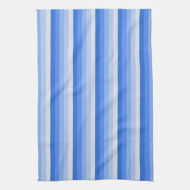 Paño De Cocina Bandas de sombra azules (Vertical)