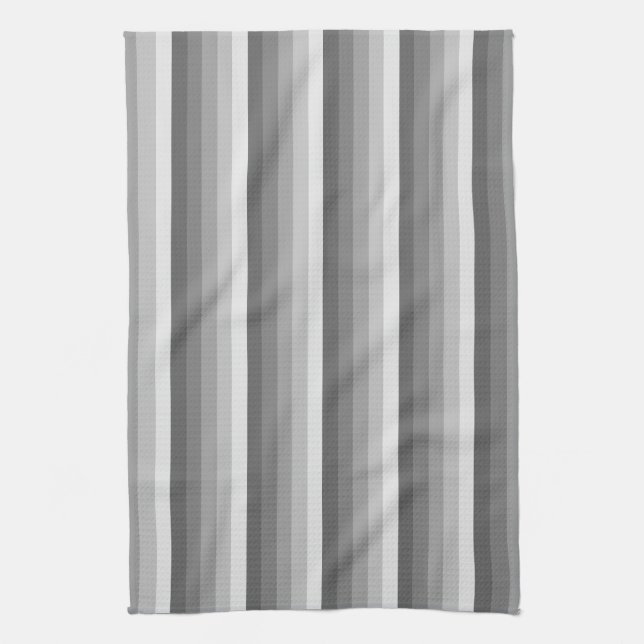 Paño De Cocina Bandas de sombra gris (Vertical)