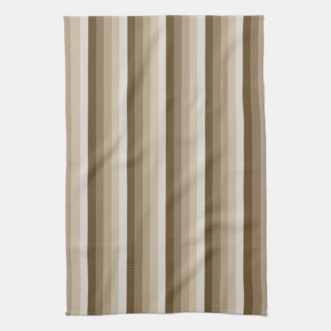 Paño De Cocina Bandas de sombra marrones (Vertical)