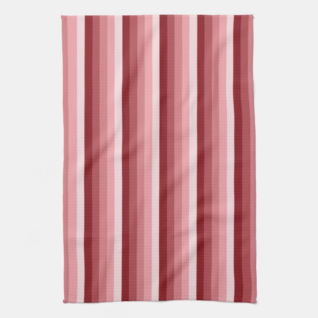 Paño De Cocina Bandas de sombra rojas (Vertical)