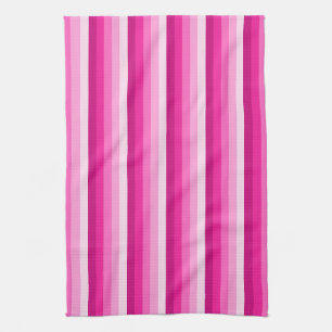 Paño De Cocina Bandas de sombra rosadas calientes