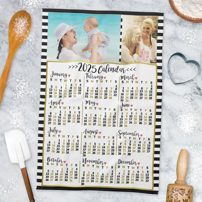 Paño De Cocina Bandas del calendario mensual de 2025 años | Fotos (Subido por el creador)