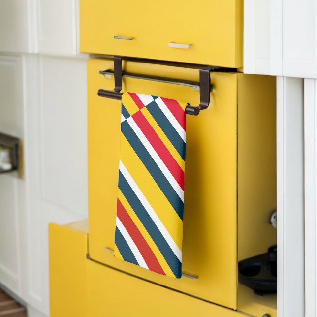 Paño De Cocina Bandas diagonales multicolor (Kitchen Towel)