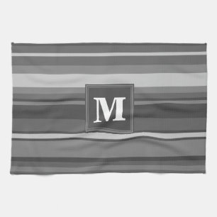 Paño De Cocina Bandas grises monográficas