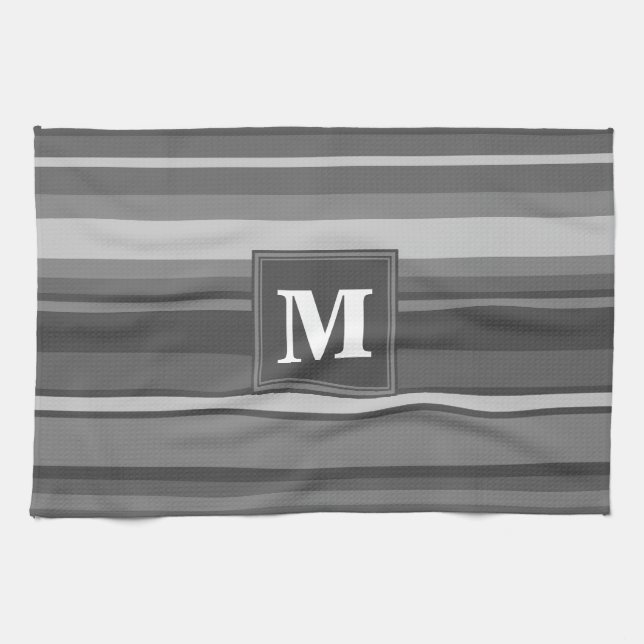 Paño De Cocina Bandas grises monográficas (Horizontal)