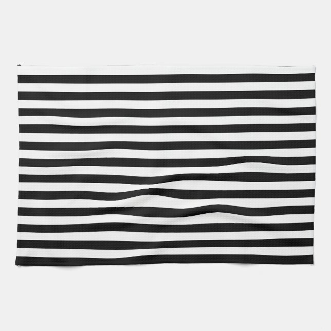 Paño De Cocina Bandas negras y blancas (Horizontal)