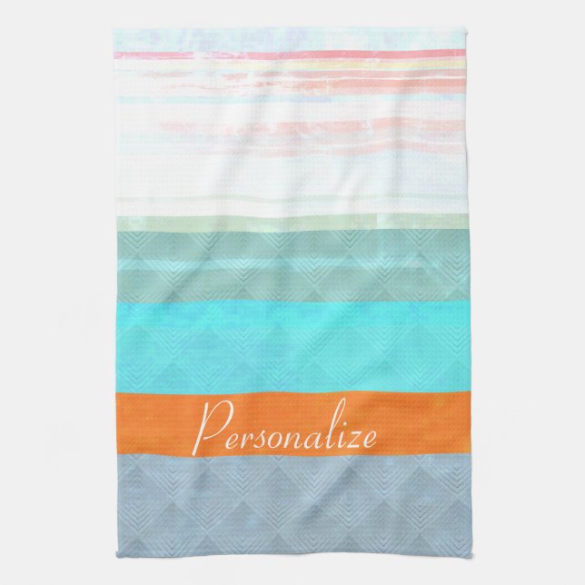 Paño De Cocina Bandas personalizadas y anticuadas (Vertical)