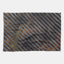 Paño De Cocina Bandas transversales grises, cintas de carbono, ro