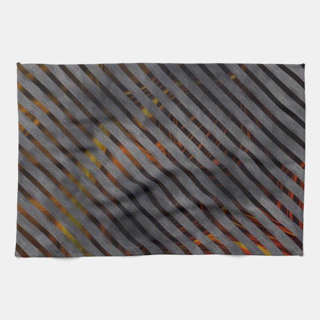 Paño De Cocina Bandas transversales grises, cintas de carbono, ro (Horizontal)