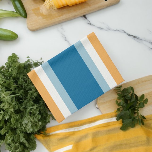 Paño De Cocina Bandas uniformes azules (Kitchen Towel)