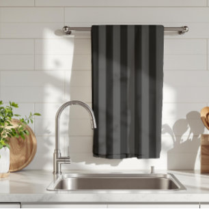 Paño De Cocina Bandas verticales Elagnat Black & Smoky Black