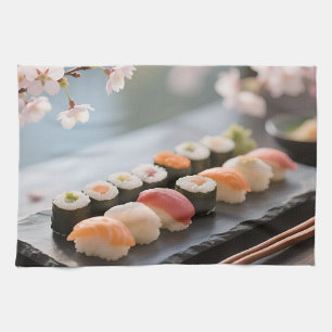 Paño De Cocina Bandeja de Sushi Flor de Cerezo