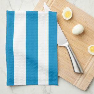 Paño De Cocina Bandejas de tumbonas azules y blancas