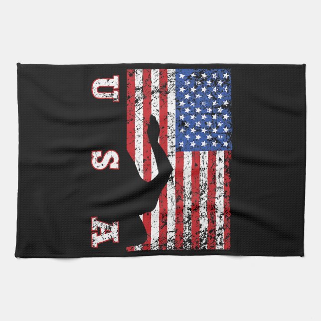 Paño De Cocina Bandera Americana Natación USA Regalo Equipo Swift (Horizontal)