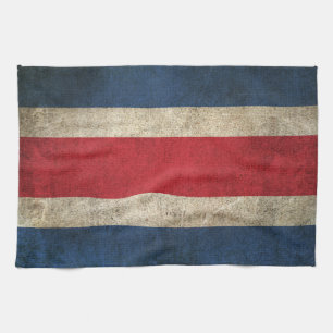 Paño De Cocina Bandera apenada vintage de Costa Rica