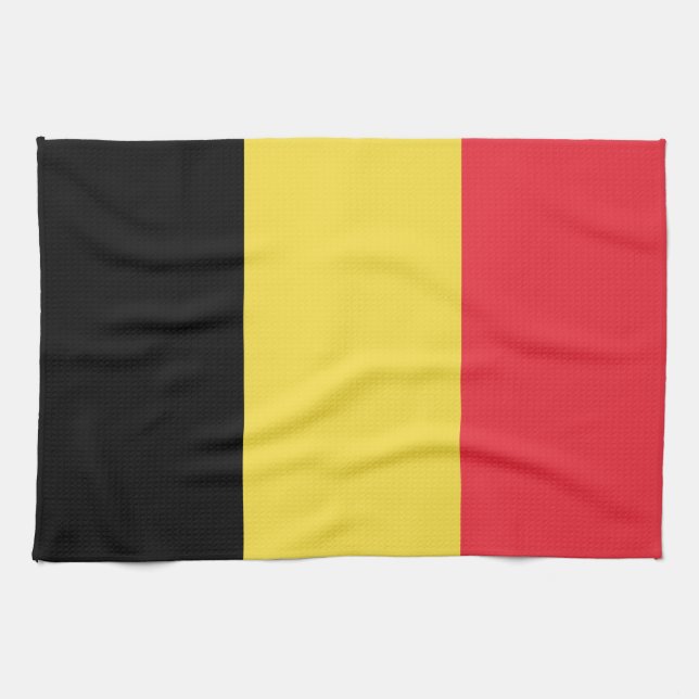 Paño De Cocina Bandera belga patriótica (Horizontal)