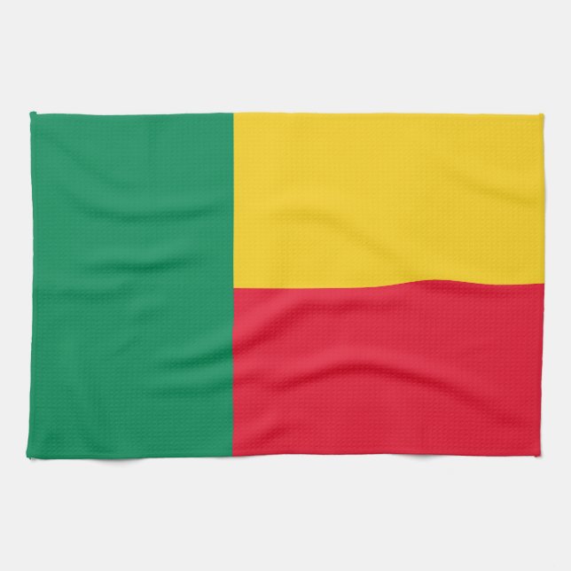 Paño De Cocina Bandera Benín Patriótica (Horizontal)