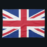 Paño De Cocina Bandera británica<br><div class="desc">Diseño con pabellón del Reino Unido de Gran Bretaña e Irlanda del Norte (Union Jack)</div>