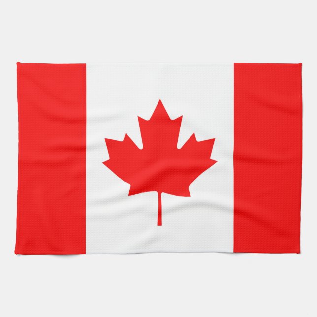 Paño De Cocina Bandera canadiense de cocina de arce rojo de Canad (Horizontal)