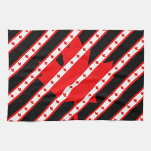 Paño De Cocina Bandera canadiense de las rayas