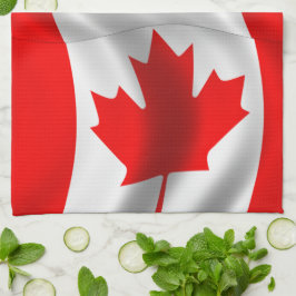 Paño De Cocina Bandera canadiense ondeando