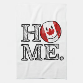 Paño De Cocina Bandera canadiense sonriente casera dulce de