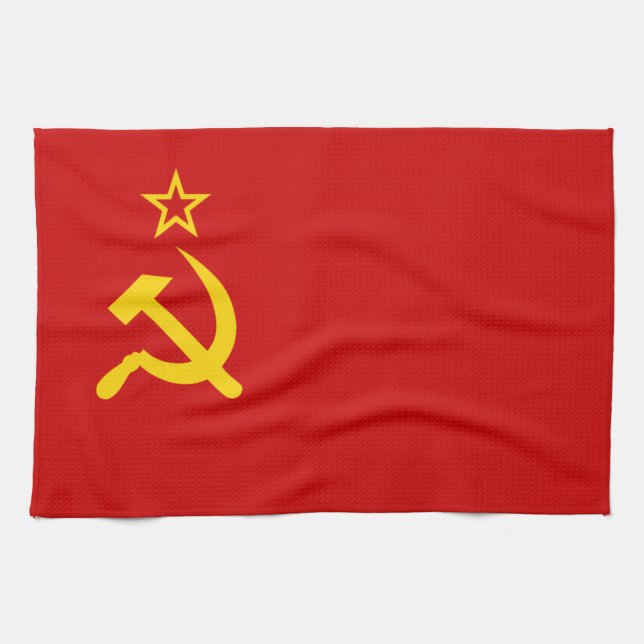Paño De Cocina Bandera comunista URSS de Rusia (Horizontal)