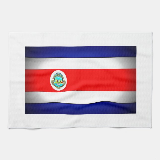 Paño De Cocina Bandera costarricense estilizada (Horizontal)