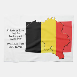 Paño De Cocina BANDERA cristiana Personalizado DE Cocina BÉLGICA