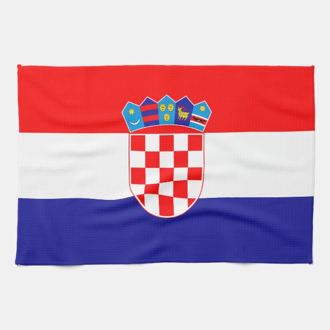 Paño De Cocina Bandera croata (Horizontal)