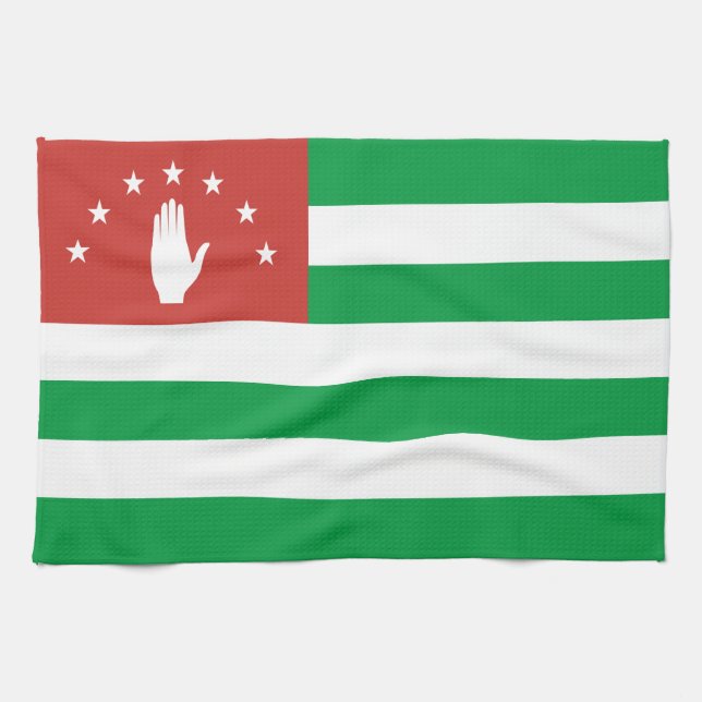 Paño De Cocina Bandera de Abjasia Patriótica (Horizontal)