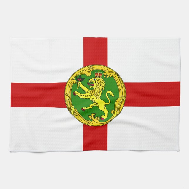 Paño De Cocina Bandera de Alderney Patriótica (Horizontal)