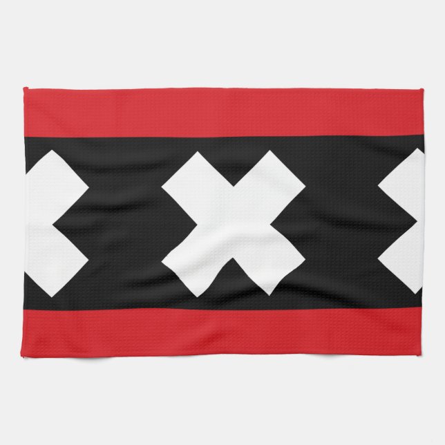 Paño De Cocina Bandera de Ámsterdam (Horizontal)