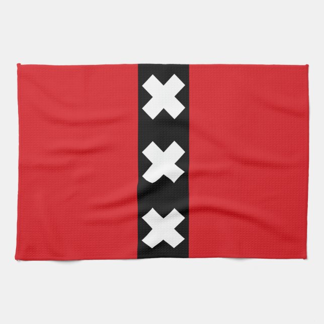 Paño De Cocina Bandera de Amsterdam, Países Bajos Bolsa Tote (Horizontal)