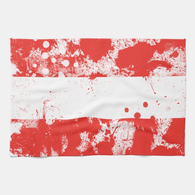 Paño De Cocina Bandera de Austria (Horizontal)
