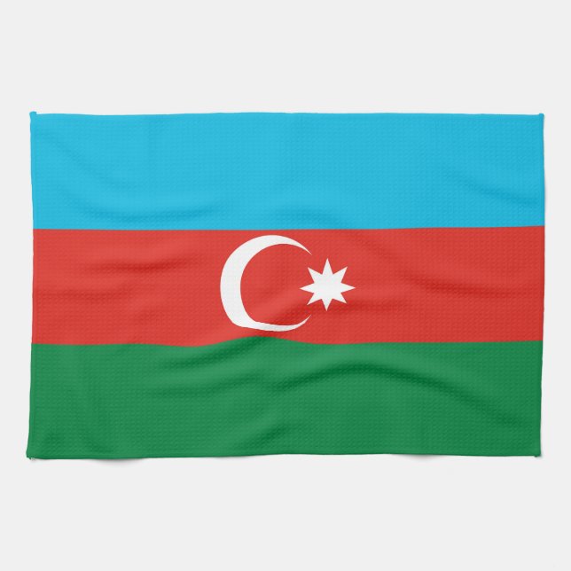 Paño De Cocina Bandera de Azerbaiyán (Horizontal)