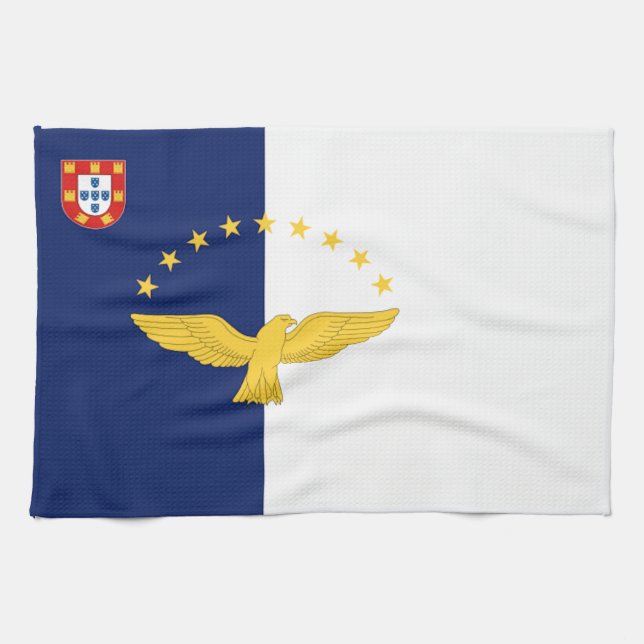 Paño De Cocina Bandera de Azores (Portugal) (Horizontal)