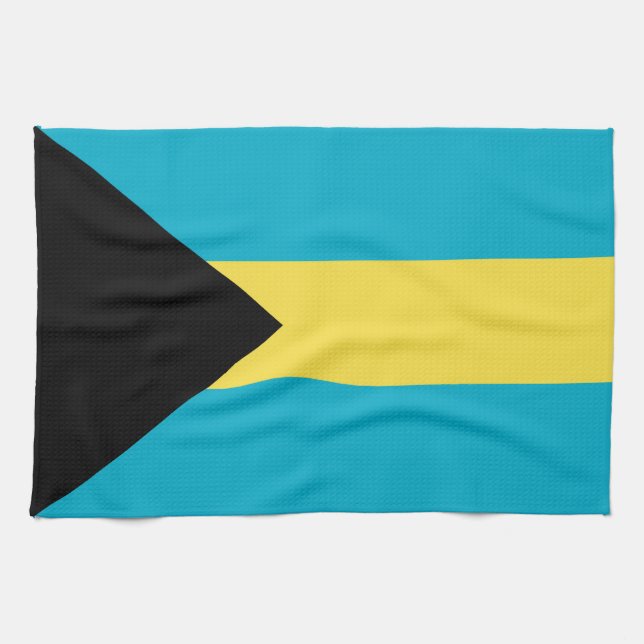 Paño De Cocina Bandera de Bahamas (Horizontal)