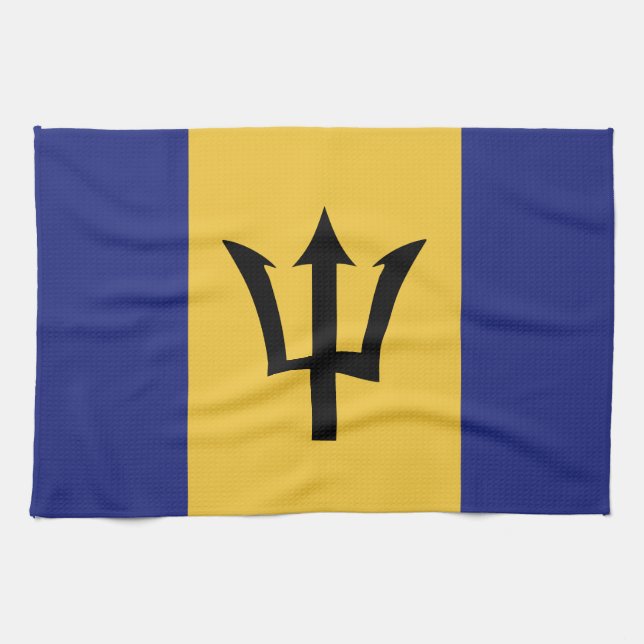Paño De Cocina Bandera de Barbados (Horizontal)