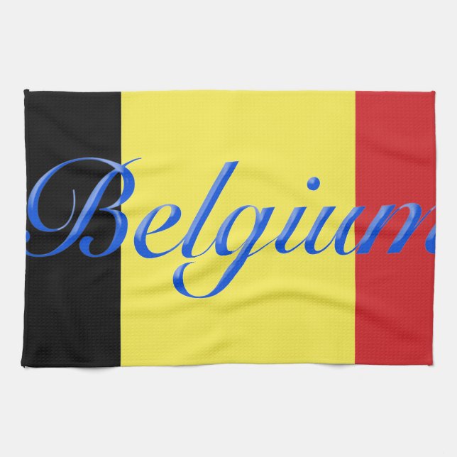 Paño De Cocina Bandera de Bélgica (Horizontal)