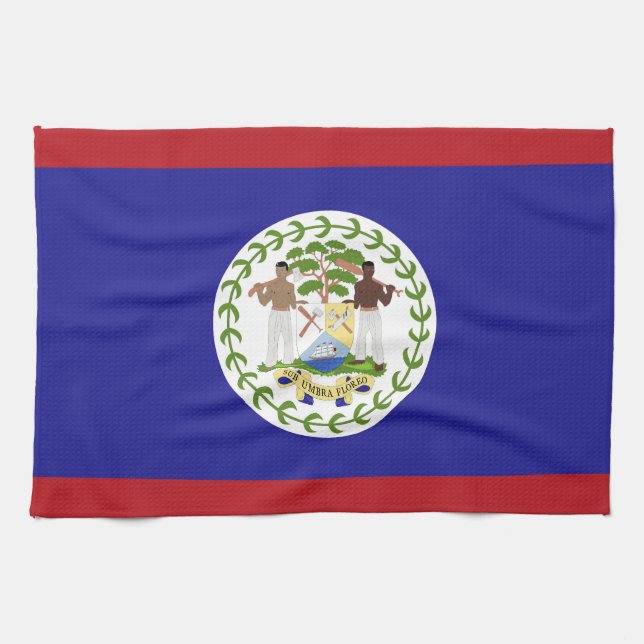 Paño De Cocina Bandera de Belice (Horizontal)