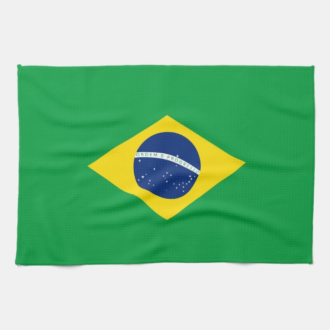 Paño De Cocina Bandera de Brasil (Horizontal)