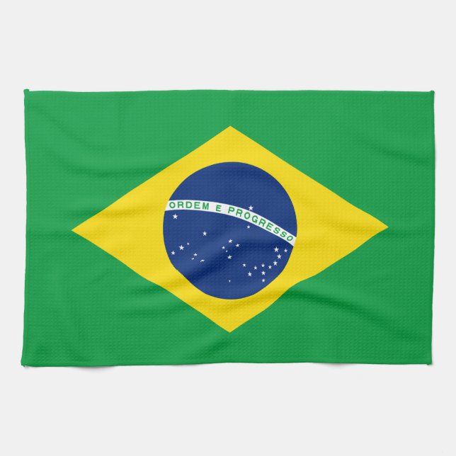 Paño De Cocina Bandera de Brasil Patriótica (Horizontal)