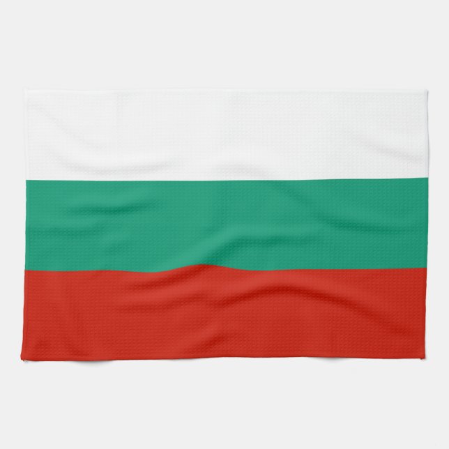 Paño De Cocina Bandera de Bulgaria (Horizontal)