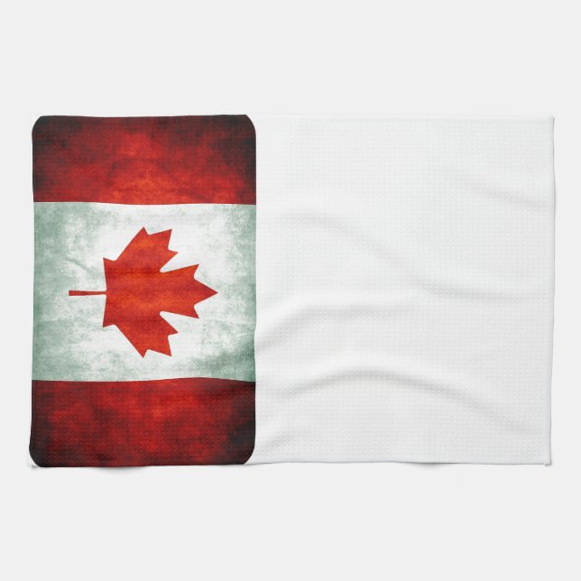 Paño De Cocina Bandera de Canadá con problemas (Horizontal)