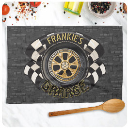 Paño De Cocina Bandera de Carreras personalizado Calor Masculino 