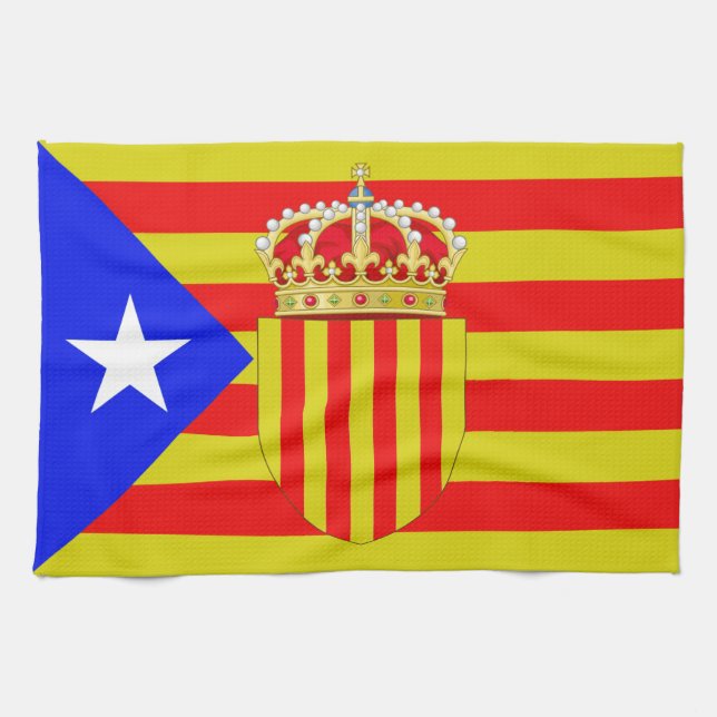 Paño De Cocina Bandera de Cataluña (Horizontal)