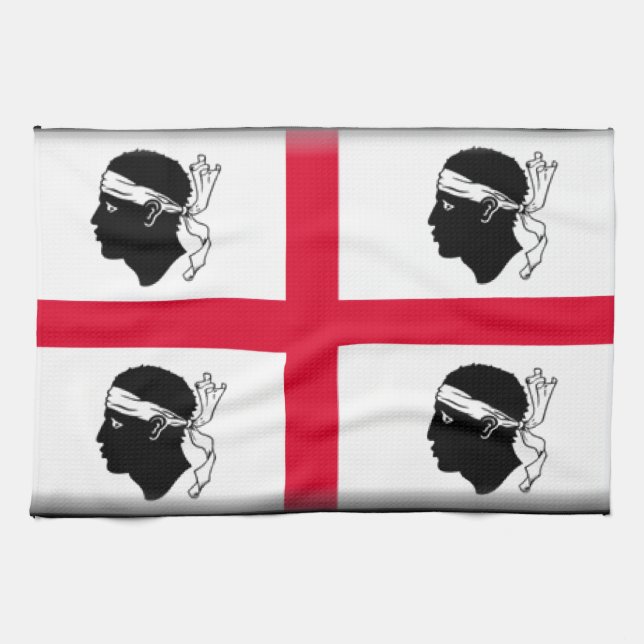 Paño De Cocina Bandera de Cerdeña (Italia) (Horizontal)